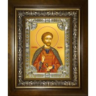 Икона освященная "Бидзина мученик, князь Ксанский", в киоте 24x30 см фото