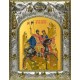 Икона освященная "Борис и Глеб благоверные князья-страстотерпцы", 14x18 см