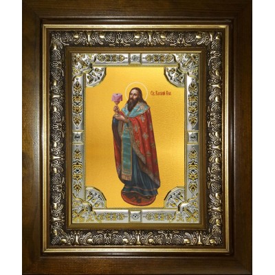 Икона освященная "Василий Великий святитель", в киоте 24x30 см фото