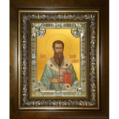 Икона освященная "Василий Великий святитель", в киоте 24x30 см фото
