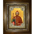 Икона освященная "Владимир равноапостольный, Великий князь", в киоте 24x30 см