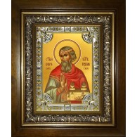 Икона освященная "Владислав Сербский, благоверный князь", в киоте 24x30 см фото