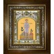 Икона освященная "Гавриил Белостокский младенец, мученик", в киоте 20x24 см