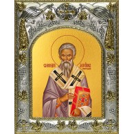 Икона освященная "Геннадий архиепископ Новгородский, святитель", 14x18 см фото