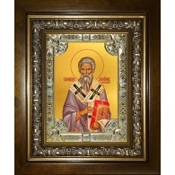 Икона освященная "Геннадий архиепископ Новгородский, святитель", в киоте 24x30 см фото