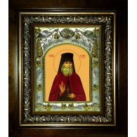 Икона освященная "Георгий исповедник Даниловский, преподобный, чудотворец", в киоте 20x24 см фото