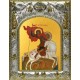 Икона освященная "Чудо Георгия о змие", 14x18 см