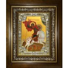 Икона освященная "Чудо Георгия о змие", в киоте 24x30 см