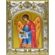 Икона освященная "Варахиил Архангел", 14x18 см
