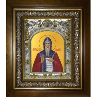 Икона освященная "Георгий Хозевит преподобный", в киоте 20x24 см фото