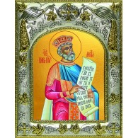Икона освященная "Давид царь и пророк", 14x18 см фото