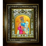 Икона освященная "Давид царь и пророк", в киоте 20x24 см фото