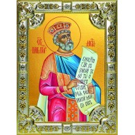 Икона освященная "Давид царь и пророк", 18x24 см, со стразами фото