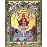 Икона освященная "Живоносный источник Божией Матери", 14х18см фото