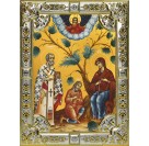 Икона освященная "Беседная икона Божией Матери", 18х24см, со стразами