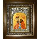 Икона освященная "Димитрий (Дмитрий) Донской благоверный князь", в киоте 20x24 см