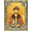 Икона освященная "Димитрий (Дмитрий) Донской благоверный князь", 18x24 см, со стразами