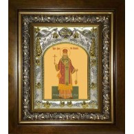 Икона освященная "Димитрий (Дмитрий) Можайский священномученик", в киоте 20x24 см фото