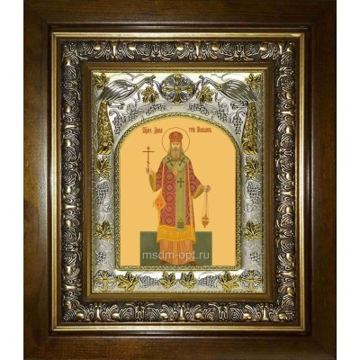 Икона освященная "Димитрий (Дмитрий) Можайский священномученик", в киоте 20x24 см фото