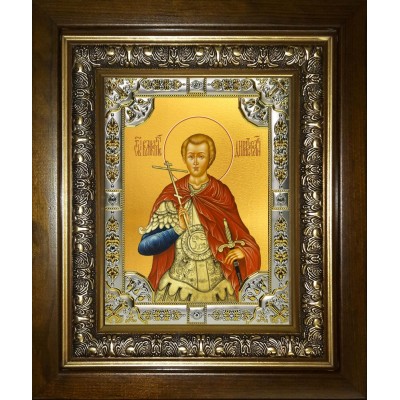Икона освященная "Димитрий (Дмитрий) Солунский великомученик", в киоте 24x30 см фото