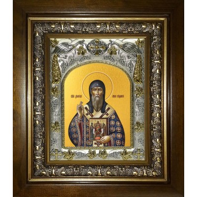 Икона освященная "Дионисий Суздальский святитель", в киоте 20x24 см фото