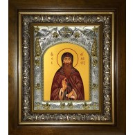 Икона освященная "Евфимий Суздальский чудотворец, преподобный архимандрит", в киоте 20x24 см фото
