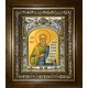 Икона освященная "Елисей пророк", в киоте 20x24 см