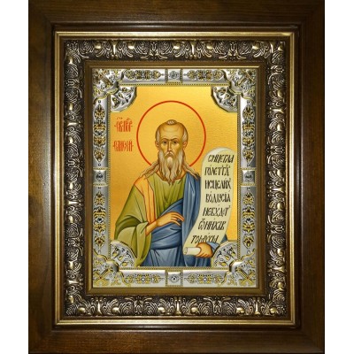 Икона освященная "Елисей пророк", в киоте 24x30 см фото