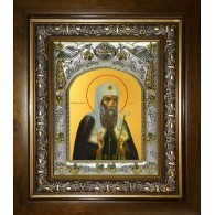 Икона освященная "Ермоген, Патриарх Московский и всея Руси ,святитель", в киоте 20x24 см фото