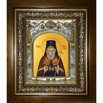 Икона освященная "Игнатий (Брянчанинов), епископ Ставропольский и Кавказский, святитель", в киоте 20x24 см фото