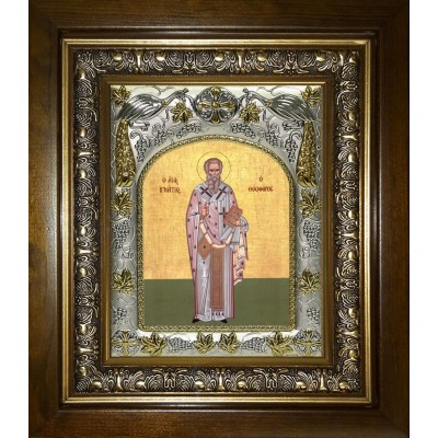 Икона освященная "Игнатий Богоносец, священномученик", в киоте 20x24 см фото