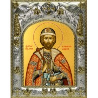 Икона освященная "Игорь Благоверный Великий князь", 14x18 см фото