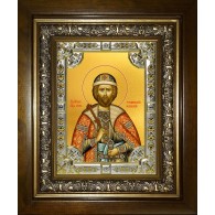 Икона освященная "Игорь  Благоверный Великий князь", в киоте 24x30 см фото