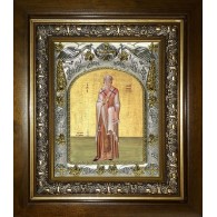 Икона освященная "Иерофей преподобный", в киоте 20x24 см фото