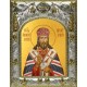 Икона освященная "Иннокентий (Кульчицкий), митрополит Иркутский, святитель", 14x18 см