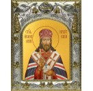 Икона освященная "Иннокентий (Кульчицкий), митрополит Иркутский, святитель", 14x18 см