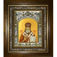 Икона освященная "Иннокентий, митрополит Московский, святитель", в киоте 20x24 см фото
