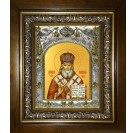 Икона освященная "Иннокентий, митрополит Московский, святитель", в киоте 20x24 см