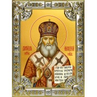 Икона освященная "Иннокентий, митрополит Московский, святитель" , 18х24 см, со стразами фото