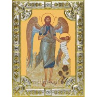 Икона освященная "Иоанн (Иван) Предтеча, Креститель Господень" , 18х24 см, со стразами фото
