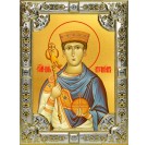 Икона освященная "Иустиниан царь", 18х24 см, со стразами
