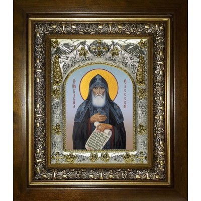 Икона освященная "Кукша Одесский преподобный", в киоте 20x24 см фото