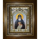Икона освященная "Кукша Одесский преподобный", в киоте 20x24 см