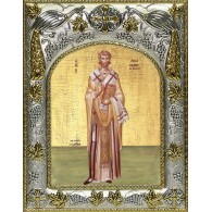Икона освященная "Леонид Афинский, святитель", 14x18 см фото