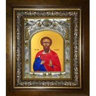 Икона освященная "Леонид мученик", в киоте 20x24 см фото