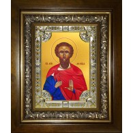 Икона освященная "Леонид мученик", в киоте 24x30 см фото