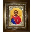 Икона освященная "Леонид мученик", в киоте 24x30 см