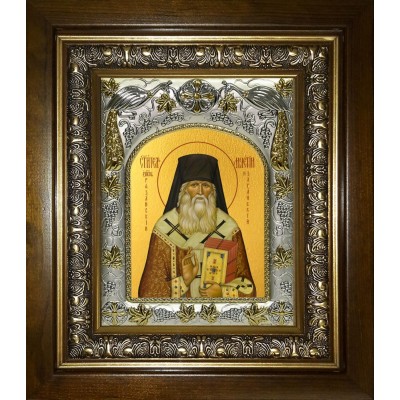 Икона освященная "Мелетий епископ Рязанский и Зарайский, святитель", в киоте 20x24 см фото