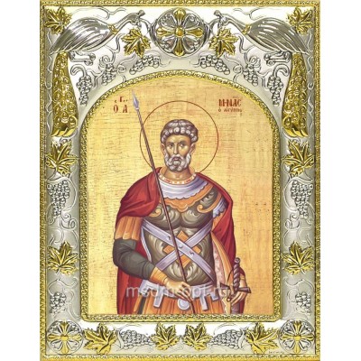 Икона освященная "Мина Котуанский (Фригийский) великомученик", 14x18 см фото
