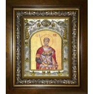 Икона освященная "Мина Котуанский (Фригийский) великомученик", в киоте 20x24 см фото